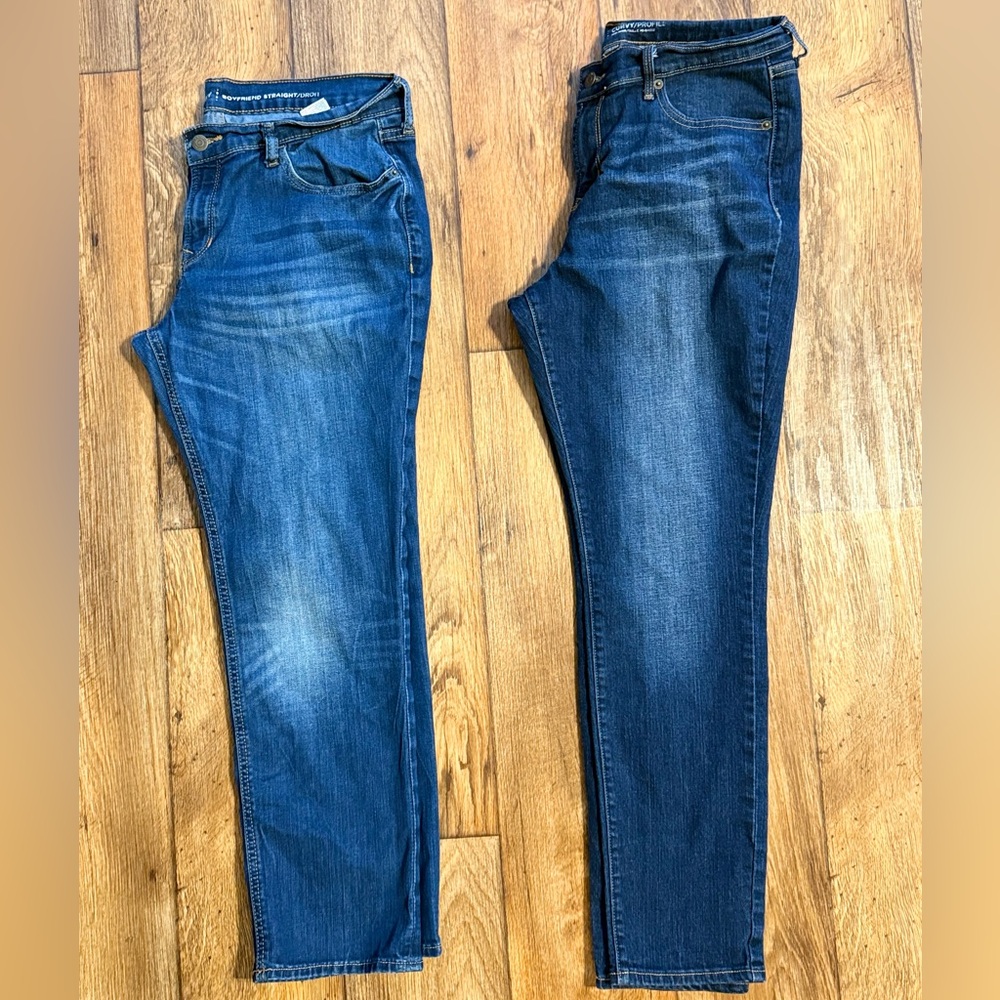 Old Navy Dark Blue Straight Leg Women's Jeans